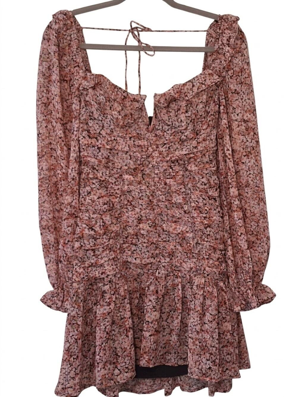 ASTR the Label Carmella Dress Black Pink Floral Size small